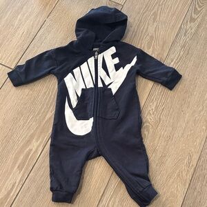 Nike Kids Navy and White Footed One Piece